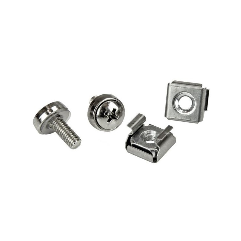 StarTech.com Paquete de 20 Tornillos M5 de 12 mm - Kit de Montaje con Tuercas Jaula de Agujero Cuadrado y Herramienta de