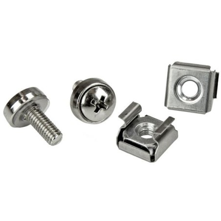 StarTech.com Paquete de 20 Tornillos M5 de 12 mm - Kit de Montaje con Tuercas Jaula de Agujero Cuadrado y Herramienta de