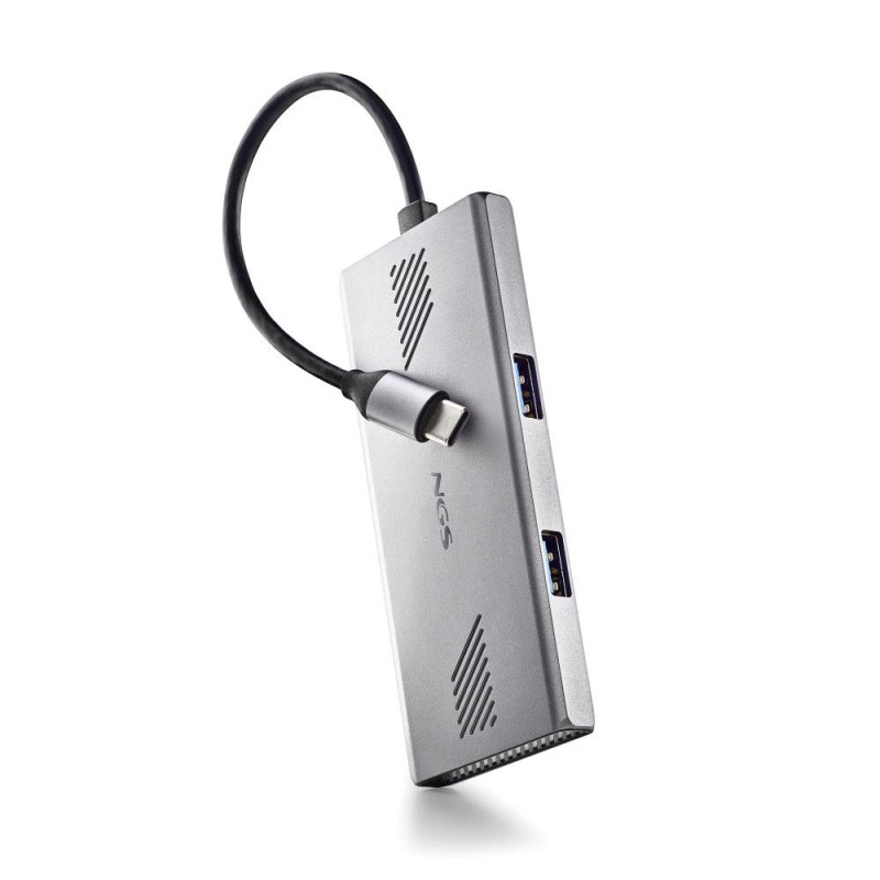 NGS WONDERDUO-C USB Tipo C 5000 Mbit s Plata