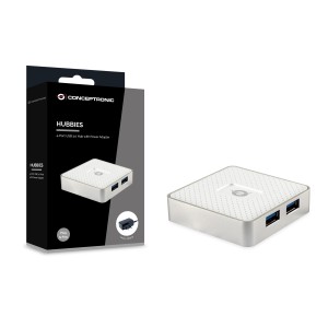 Conceptronic HUBBIES03W hub de interfaz USB 3.2 Gen 1 (3.1 Gen 1) Micro-B 5000 Mbit s Blanco