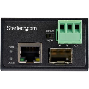 StarTech.com Conversor de Medios Ethernet Industrial de Fibra Multi o Monomodo a Ethernet - SFP a RJ45 - Convertidor - IP30