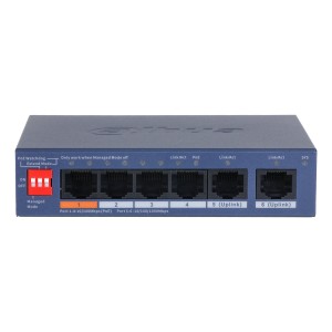 Dahua Technology CS4006-4ET2GT-60 switch Gestionado L2 Gigabit Ethernet (10 100 1000) Energía sobre Ethernet (PoE) Azul