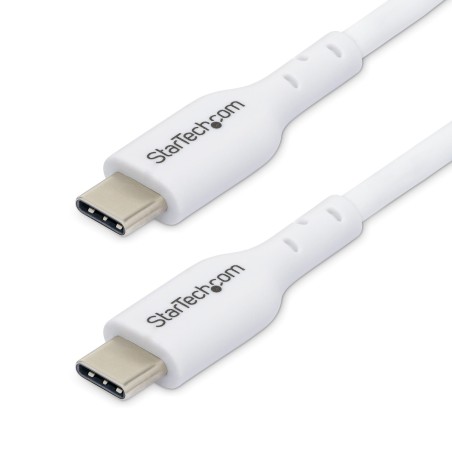 StarTech.com Paquete de 2 Cables USB-C de Carga de 1m - Cable USB Tipo C Cargador para Portátiles - USB 2.0 - PD 60W 3A -