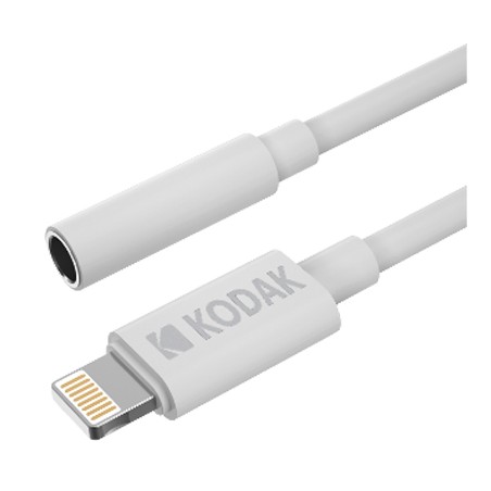 30425842 cable de teléfono móvil Blanco 0,1 m 3,5mm Lightning