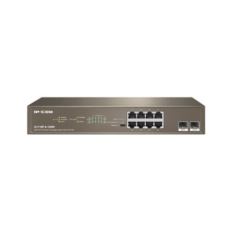 G1110P-8-150W switch Gigabit Ethernet (10/100/1000) Energía sobre Ethernet (PoE) 1U Gris