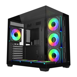 FSP M341-BA Carcasa Midi Tower mITX, mATX, ATX Negro ARGB