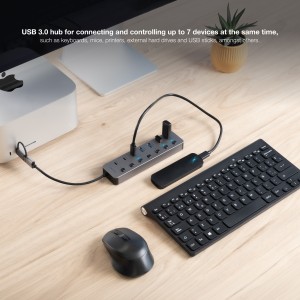 Nanocable HUB USB-C+USB-A M a 4xUSB-A + 3xUSB-C 3.0 + USB-C 5V