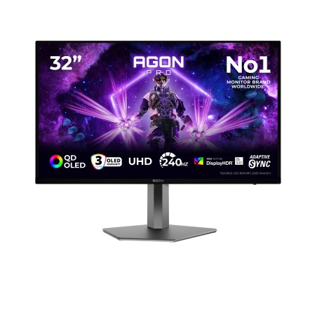 AOC AGON PRO AG326UZD2 pantalla para PC 80 cm (31.5") 3840 x 2160 Pixeles 4K Ultra HD OLED Negro
