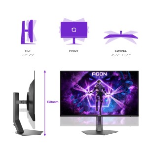 AOC AGON PRO AG326UZD2 pantalla para PC 80 cm (31.5") 3840 x 2160 Pixeles 4K Ultra HD OLED Negro
