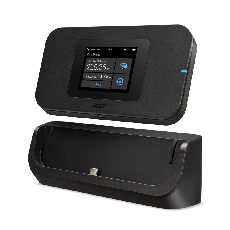 Acer Connect Enduro M4D router inalámbrico Doble banda (2,4 GHz   5 GHz) 5G Negro