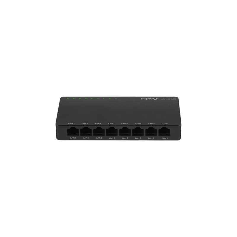 DSP2-1008-12V switch No administrado Gigabit Ethernet (10/100/1000) Negro
