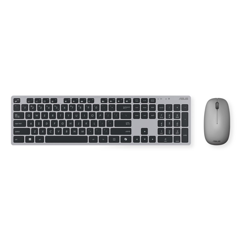 ASUS W5000 Wireless Keyboard and Mouse Set teclado Ratón incluido Oficina RF inalámbrico QWERTY Español Negro, Gris