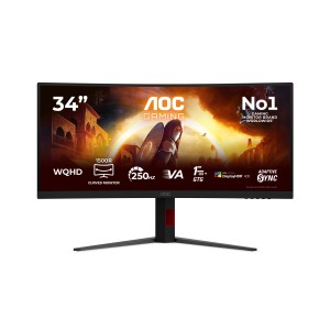 AOC G4 CU34G4ZCA pantalla para PC 86,4 cm (34") 3440 x 1440 Pixeles Wide Quad HD Negro, Rojo