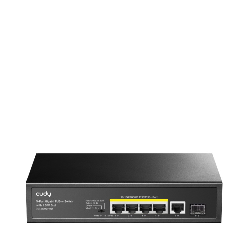 GS1005PTS1 switch Gigabit Ethernet (10/100/1000) Energía sobre Ethernet (PoE) Negro