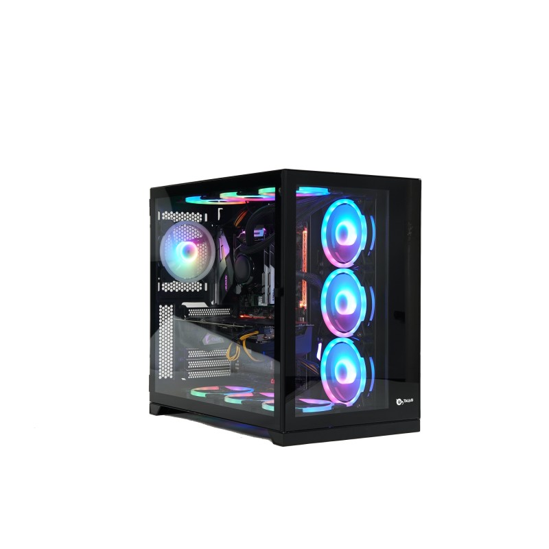 Caja Atx gaming Zeus black RGB cristal templado USB 3.0 Escritorio Negro