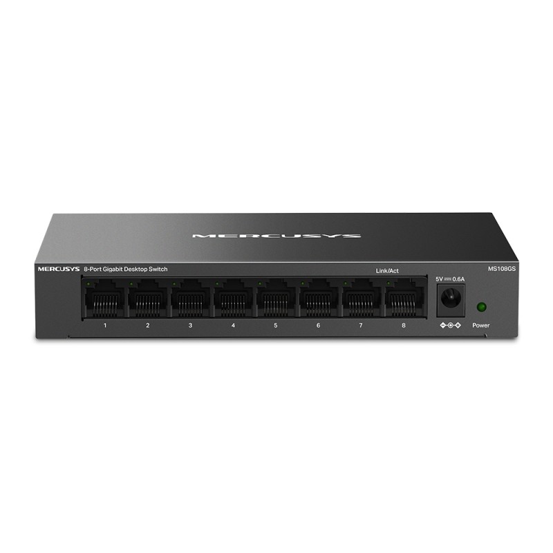 MS108GS switch No administrado Gigabit Ethernet (10/100/1000) Negro