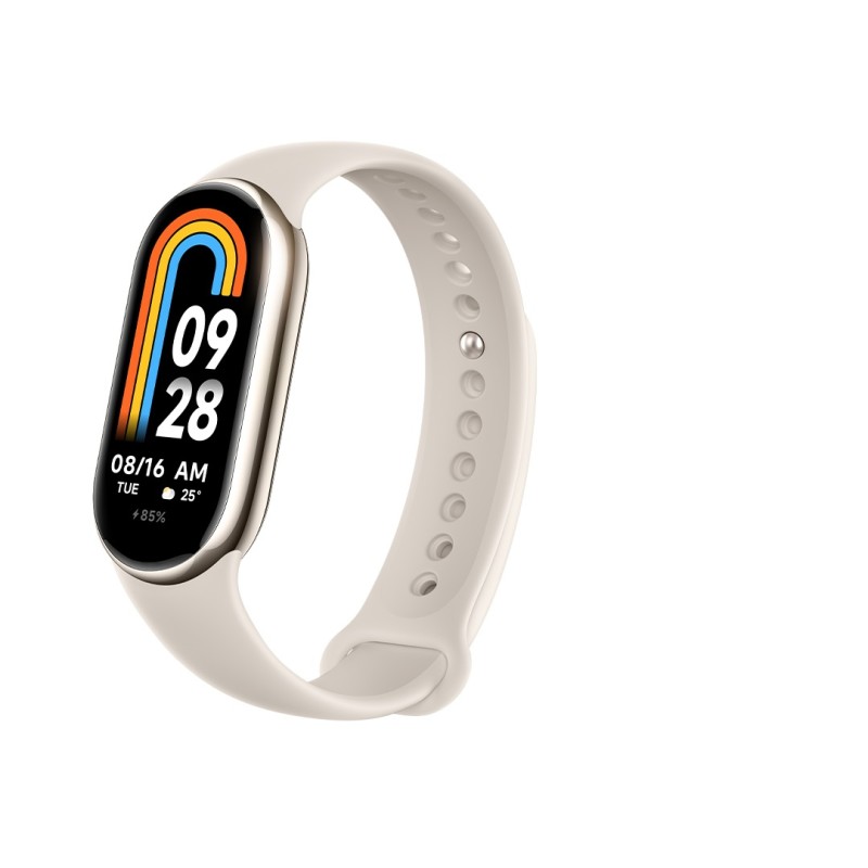 Smart Band 8 AMOLED Monitor de actividad física para muñeca/con pinza de enganche 4,11 cm (1.62") Champán, Oro
