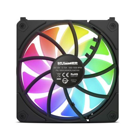 NXHUMMERELINKBK sistema de refrigeración para ordenador Carcasa del ordenador Ventilador 12 cm Negro 1 pieza(s)