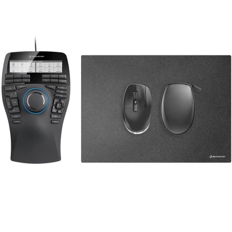 SpaceMouse Enterprise Kit 2 ratón Oficina Ambidextro RF Wireless + USB Type-A 6DoF