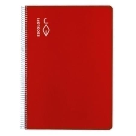 BLOCK ESCOLOFI A4 80h PT.3,5 70g ROJO - Pack de 5 unidades