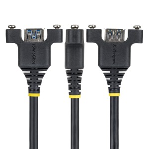 StarTech.com Cable de Montaje en Panel USB-A de 2m - Alargador USB Macho a Hembra - Cable Adaptador Extensor USB de 5Gbps