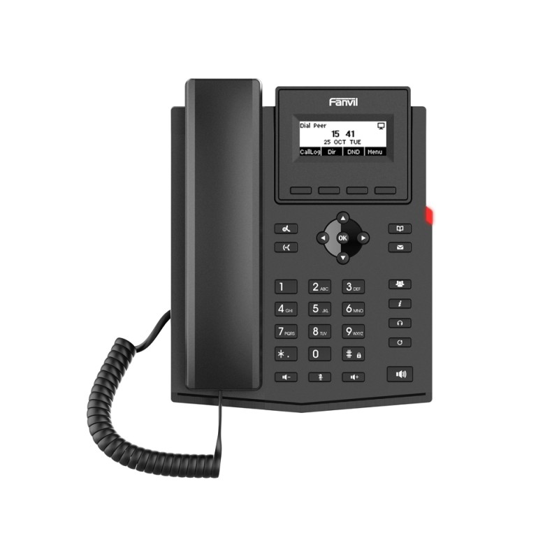 X301W teléfono IP Negro 2 líneas LCD Wifi