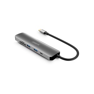 MHC45UF base para portátil y replicador de puertos Alámbrico USB 3.2 Gen 1 (3.1 Gen 1) Type-C Gris