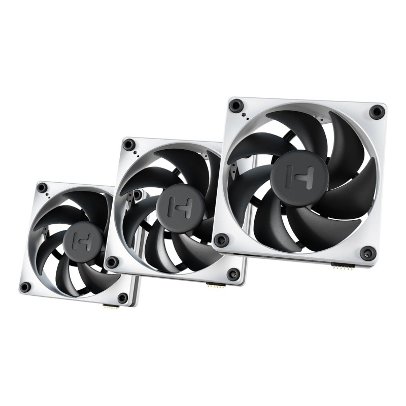 THICC FP12 Carcasa del ordenador Ventilador 12 cm Negro, Blanco 3 pieza(s)