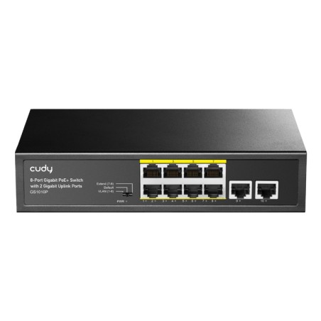 GS1010P switch Gigabit Ethernet (10/100/1000) Energía sobre Ethernet (PoE) Negro