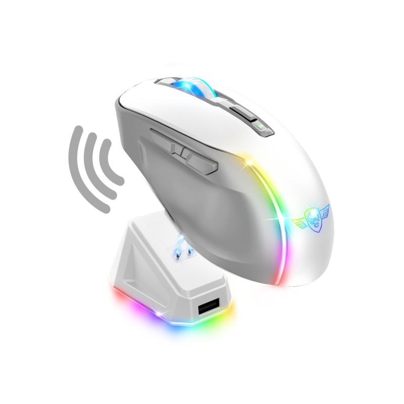 S-EM50WT ratón Juego mano derecha RF Wireless + Bluetooth + USB Type-A Óptico 80000 DPI