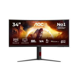 AOC G4 CU34G4CA pantalla para PC 86,4 cm (34") 3440 x 1440 Pixeles Wide Quad HD Negro, Rojo
