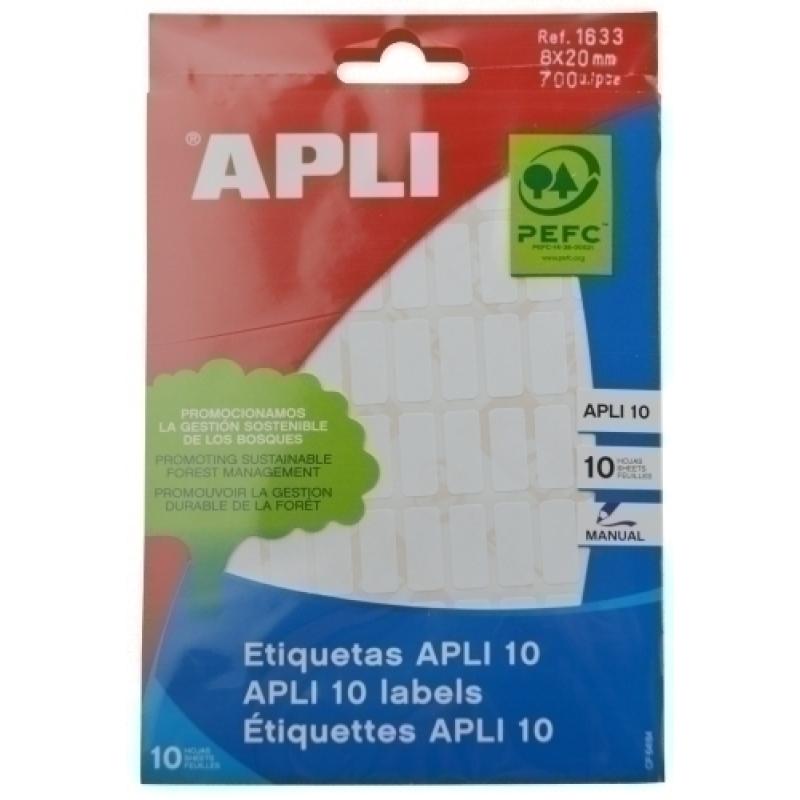 ETIQ.MAN.BOLSA APLI 01633 10h 8x20 01633 Pack 10