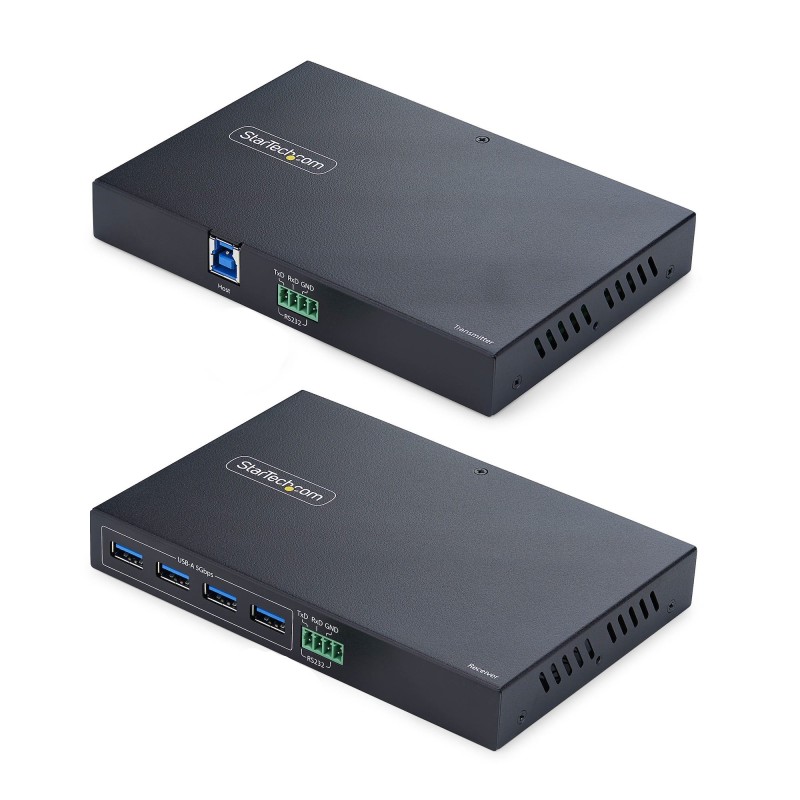 StarTech.com Extensor USB 3.0 por Ethernet de 4 Puertos - Hasta 1km por Cable RJ45 Cat6a 7 8 - Adaptador Remoto de Dispositivos