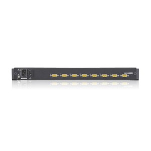 ATEN Consola LCD single rail con switch KVM integrado VGA PS 2-USB de 8 puertos