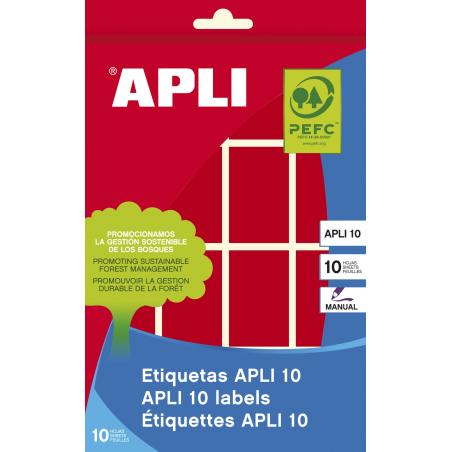 02756 etiqueta autoadhesiva Rectángulo Permanente Rojo 128 pieza(s)