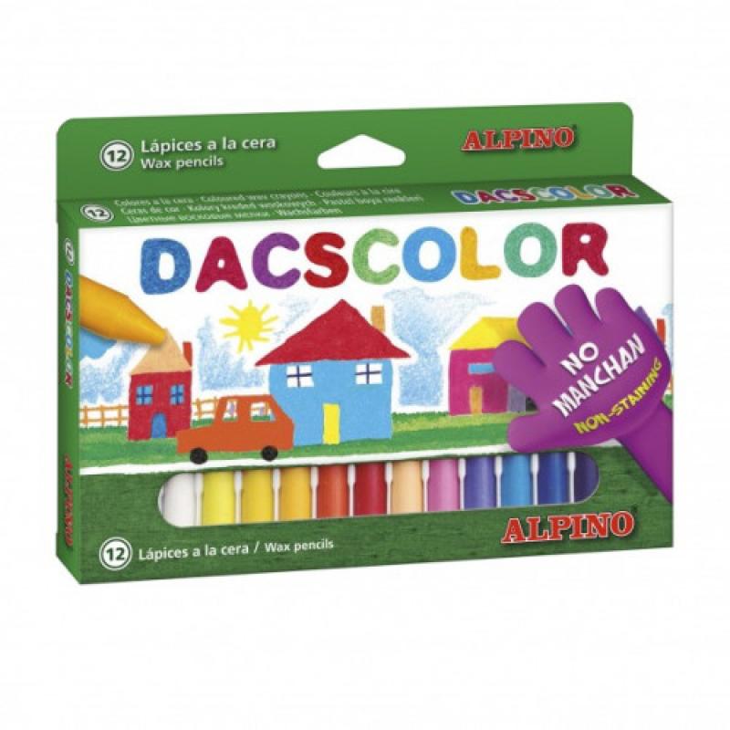 ESTUCHE 12 CERAS DE COLORES DACSCOLOR DACS DC050290 Pack de 6