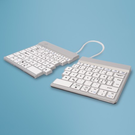 R-Go Tools Teclado ergonómico R-Go Split Break con software de pausa, teclado dividido ergonómico, QWERTY (PT), bluetooth,