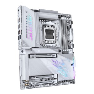 GIGABYTE X870E AORUS PRO X3D ICE Placa Base – Compatible con procesadores AMD Ryzen 9000, VRM digital de 18+2+2 fases, hasta