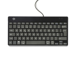 R-Go Tools Teclado ergonómico R-Go Compact Break, teclado compacto con software de pausa, QWERTY (PT), cableado, negro