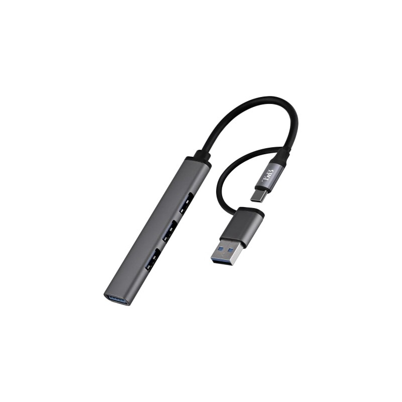 HUBSLIM4 hub de interfaz USB 2.0 5000 Mbit/s Gris