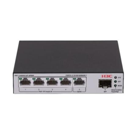 LS-1600V2-6P-HPWR-GL switch Gestionado L2 Gigabit Ethernet (10/100/1000) Energía sobre Ethernet (PoE) Gris, Negro