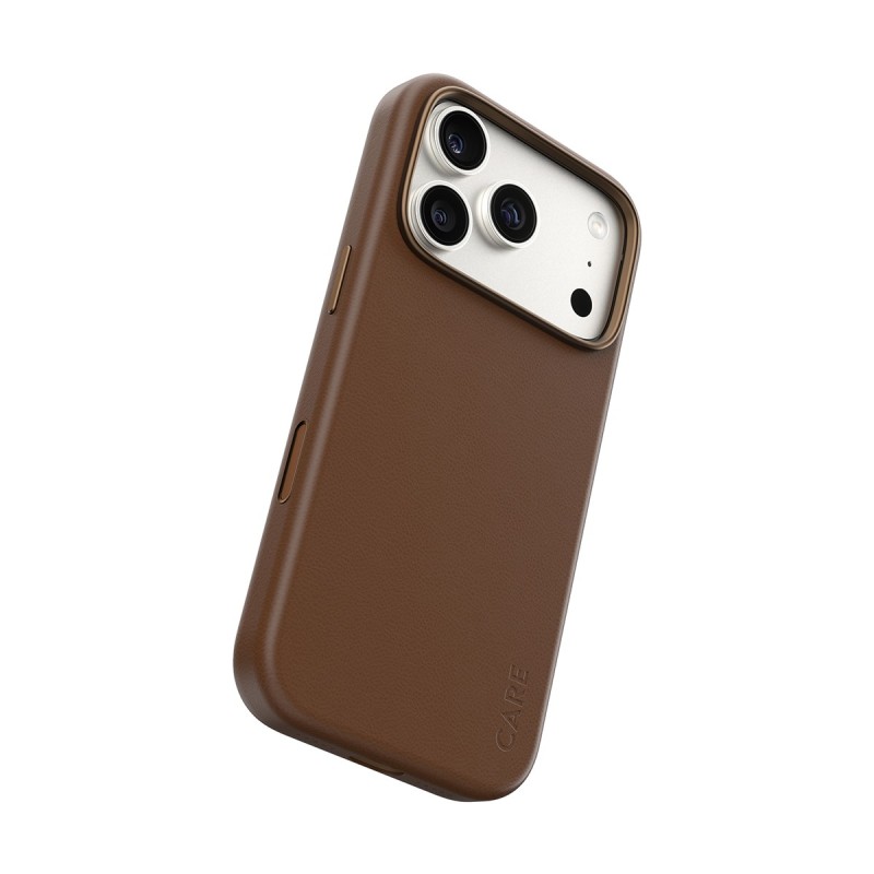 PanzerGlass CARE™ by ® Solo Vegan Leather Case Brown w. MagSafe iPhone 18 Pro | 17 Pro funda para teléfono móvil Marrón
