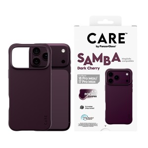 PanzerGlass CARE™ by ® Samba Case Dark Cherry w. MagSafe iPhone 18 Pro Max | 17 Pro Max funda para teléfono móvil Púrpura