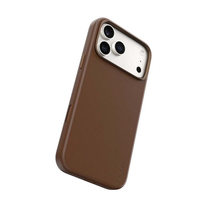 PanzerGlass CARE™ by ® Solo Vegan Leather Case Brown w. MagSafe iPhone 18 Pro Max | 17 Pro Max funda para teléfono móvil Marrón