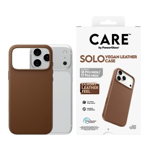 PanzerGlass CARE™ by ® Solo Vegan Leather Case Brown w. MagSafe iPhone 18 Pro Max | 17 Pro Max funda para teléfono móvil Marrón
