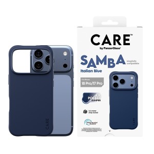 PanzerGlass CARE™ by ® Samba Case Italian Blue w. MagSafe iPhone 18 Pro | 17 Pro funda para teléfono móvil Azul