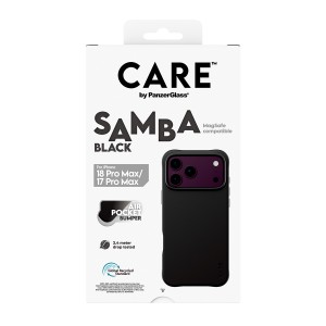 PanzerGlass CARE™ by ® Samba Case Black w. MagSafe iPhone 18 Pro Max | 17 Pro Max funda para teléfono móvil Negro