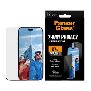 PanzerGlass ® 2-Way Privacy Screen Protector iPhone 18 Pro | Ultra-Wide Fit w. EasyAligner Protector de pantalla 1 pieza(s)