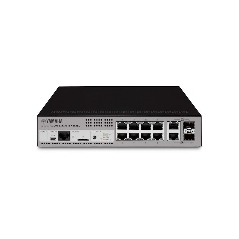 Yamaha SWR2311P-10G Gestionado L2 10G Ethernet (100 1000 10000) Energía sobre Ethernet (PoE) Negro, Plata