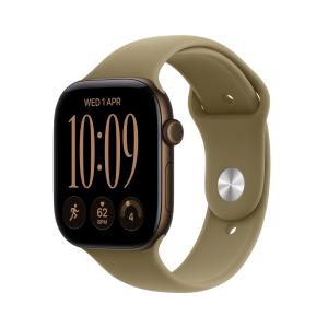 Watch Series 12 (GPS) - Caja de aluminio en bronce oscuro (46 mm) - Correa deportiva verde oliva - Talla S/M